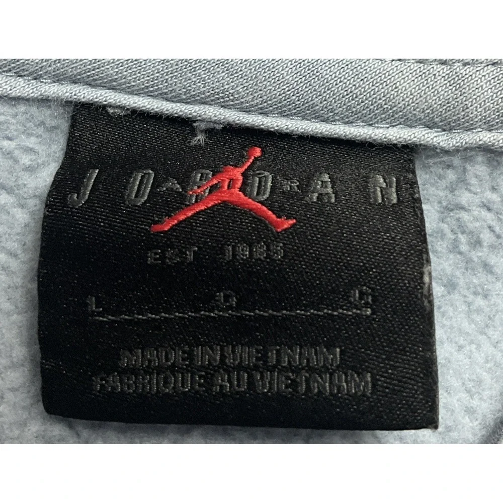 Jordan Men's Blue Pullover Long Sleeve Hoodie Size L